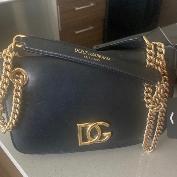 Dolce & Gabbana Black Gold Chain Purse One of A Kind - Picture 1 of 7